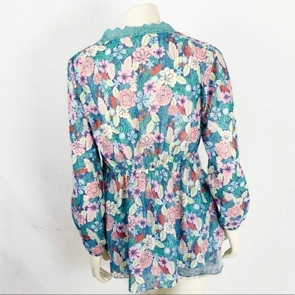Matilda Jane Kookaburra floral Blouse size M - Picture 6 of 6